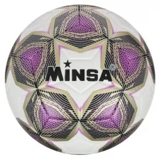 Мяч футбольный MINSA, размер 5, PU, 430 г, 12 панелей, машинная сшивка MINSA 5448295 .